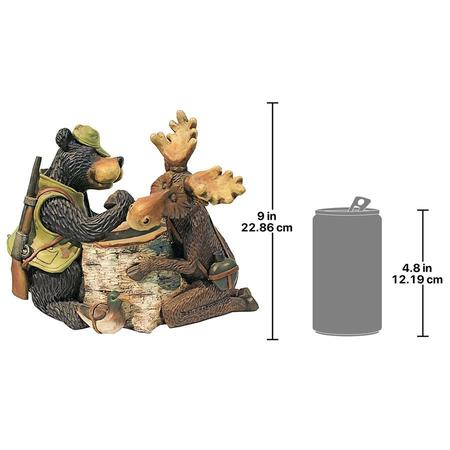 Design Toscano Moose and Black Bear Arm Wrestling Statue HF665390